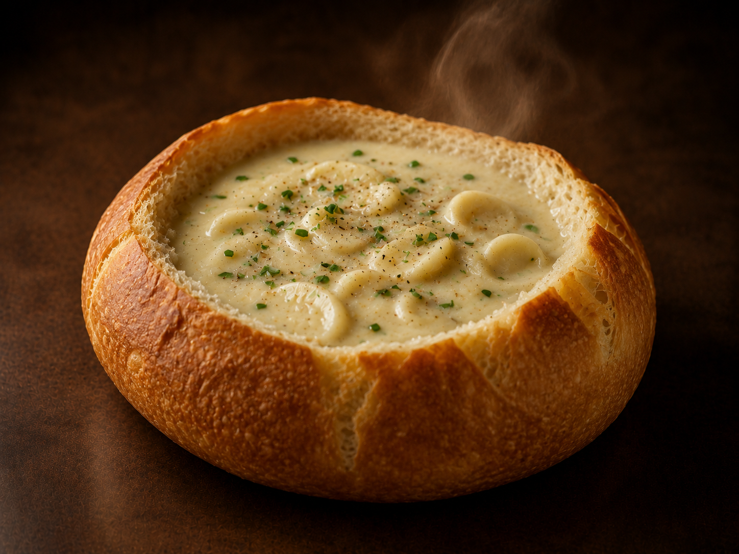 Creme de palmito no pão italiano